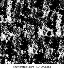 Grunge overlay layer. Abstract black and white vector background. Monochrome vintage surface with dirty pattern in cracks, spots, dots. Old painted wall in dark horror style design