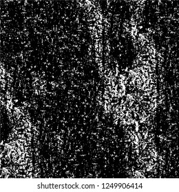 Grunge overlay layer. Abstract black and white vector background. Monochrome vintage surface with dirty pattern in cracks, spots, dots. Old painted wall in dark horror style design