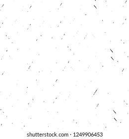 Grunge overlay layer. Abstract black and white vector background. Monochrome vintage surface with dirty pattern in cracks, spots, dots. Old painted wall in dark horror style design