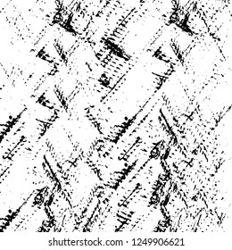 Grunge overlay layer. Abstract black and white vector background. Monochrome vintage surface with dirty pattern in cracks, spots, dots. Old painted wall in dark horror style design