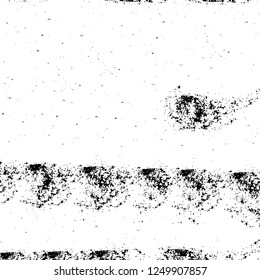 Grunge overlay layer. Abstract black and white vector background. Monochrome vintage surface with dirty pattern in cracks, spots, dots. Old painted wall in dark horror style design