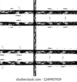 Grunge overlay layer. Abstract black and white vector background. Monochrome vintage surface with dirty pattern in cracks, spots, dots. Old painted wall in dark horror style design