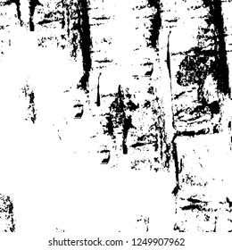 Grunge overlay layer. Abstract black and white vector background. Monochrome vintage surface with dirty pattern in cracks, spots, dots. Old painted wall in dark horror style design