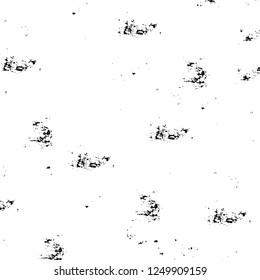 Grunge overlay layer. Abstract black and white vector background. Monochrome vintage surface with dirty pattern in cracks, spots, dots. Old painted wall in dark horror style design