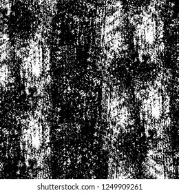 Grunge overlay layer. Abstract black and white vector background. Monochrome vintage surface with dirty pattern in cracks, spots, dots. Old painted wall in dark horror style design