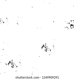 Grunge overlay layer. Abstract black and white vector background. Monochrome vintage surface with dirty pattern in cracks, spots, dots. Old painted wall in dark horror style design