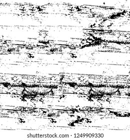 Grunge overlay layer. Abstract black and white vector background. Monochrome vintage surface with dirty pattern in cracks, spots, dots. Old painted wall in dark horror style design