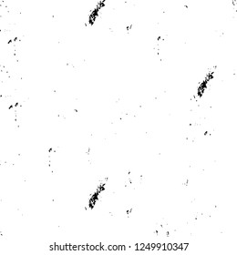 Grunge overlay layer. Abstract black and white vector background. Monochrome vintage surface with dirty pattern in cracks, spots, dots. Old painted wall in dark horror style design