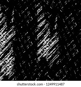 Grunge overlay layer. Abstract black and white vector background. Monochrome vintage surface with dirty pattern in cracks, spots, dots. Old painted wall in dark horror style design