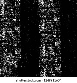 Grunge overlay layer. Abstract black and white vector background. Monochrome vintage surface with dirty pattern in cracks, spots, dots. Old painted wall in dark horror style design