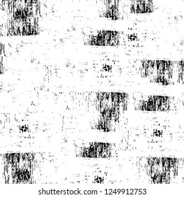 Grunge overlay layer. Abstract black and white vector background. Monochrome vintage surface with dirty pattern in cracks, spots, dots. Old painted wall in dark horror style design
