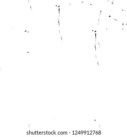 Grunge overlay layer. Abstract black and white vector background. Monochrome vintage surface with dirty pattern in cracks, spots, dots. Old painted wall in dark horror style design