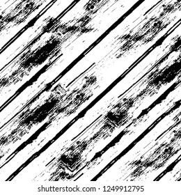 Grunge overlay layer. Abstract black and white vector background. Monochrome vintage surface with dirty pattern in cracks, spots, dots. Old painted wall in dark horror style design