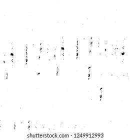Grunge overlay layer. Abstract black and white vector background. Monochrome vintage surface with dirty pattern in cracks, spots, dots. Old painted wall in dark horror style design