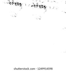 Grunge overlay layer. Abstract black and white vector background. Monochrome vintage surface with dirty pattern in cracks, spots, dots. Old painted wall in dark horror style design