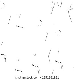 Grunge overlay layer. Abstract black and white vector background. Monochrome vintage surface with dirty pattern in cracks, spots, dots. Old painted wall in dark horror style design