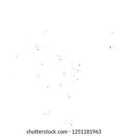 Grunge overlay layer. Abstract black and white vector background. Monochrome vintage surface with dirty pattern in cracks, spots, dots. Old painted wall in dark horror style design