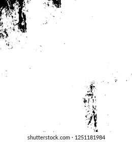 Grunge overlay layer. Abstract black and white vector background. Monochrome vintage surface with dirty pattern in cracks, spots, dots. Old painted wall in dark horror style design