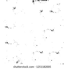 Grunge overlay layer. Abstract black and white vector background. Monochrome vintage surface with dirty pattern in cracks, spots, dots. Old painted wall in dark horror style design