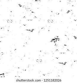 Grunge overlay layer. Abstract black and white vector background. Monochrome vintage surface with dirty pattern in cracks, spots, dots. Old painted wall in dark horror style design