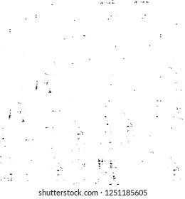 Grunge overlay layer. Abstract black and white vector background. Monochrome vintage surface with dirty pattern in cracks, spots, dots. Old painted wall in dark horror style design