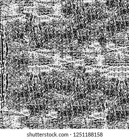 Grunge overlay layer. Abstract black and white vector background. Monochrome vintage surface with dirty pattern in cracks, spots, dots. Old painted wall in dark horror style design