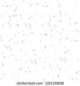 Grunge overlay layer. Abstract black and white vector background. Monochrome vintage surface with dirty pattern in cracks, spots, dots. Old painted wall in dark horror style design