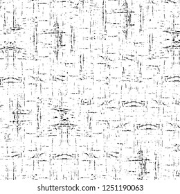 Grunge overlay layer. Abstract black and white vector background. Monochrome vintage surface with dirty pattern in cracks, spots, dots. Old painted wall in dark horror style design
