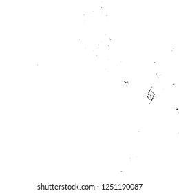 Grunge overlay layer. Abstract black and white vector background. Monochrome vintage surface with dirty pattern in cracks, spots, dots. Old painted wall in dark horror style design