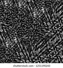 Grunge overlay layer. Abstract black and white vector background. Monochrome vintage surface with dirty pattern in cracks, spots, dots. Old painted wall in dark horror style design