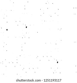 Grunge overlay layer. Abstract black and white vector background. Monochrome vintage surface with dirty pattern in cracks, spots, dots. Old painted wall in dark horror style design