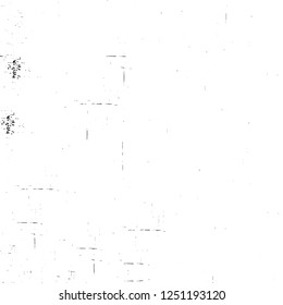 Grunge overlay layer. Abstract black and white vector background. Monochrome vintage surface with dirty pattern in cracks, spots, dots. Old painted wall in dark horror style design