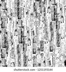 Grunge overlay layer. Abstract black and white vector background. Monochrome vintage surface with dirty pattern in cracks, spots, dots. Old painted wall in dark horror style design