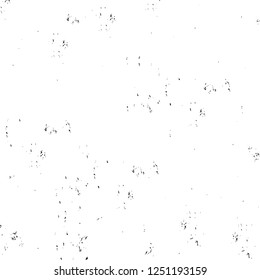Grunge overlay layer. Abstract black and white vector background. Monochrome vintage surface with dirty pattern in cracks, spots, dots. Old painted wall in dark horror style design