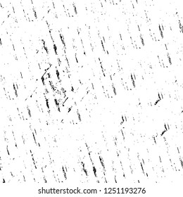 Grunge overlay layer. Abstract black and white vector background. Monochrome vintage surface with dirty pattern in cracks, spots, dots. Old painted wall in dark horror style design