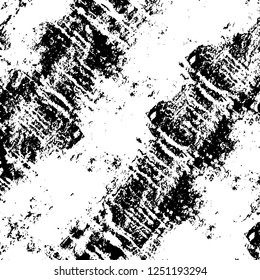 Grunge overlay layer. Abstract black and white vector background. Monochrome vintage surface with dirty pattern in cracks, spots, dots. Old painted wall in dark horror style design