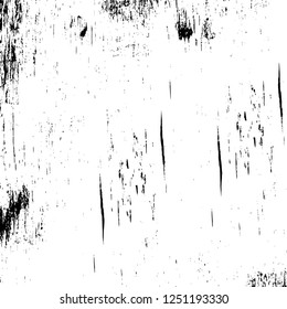 Grunge overlay layer. Abstract black and white vector background. Monochrome vintage surface with dirty pattern in cracks, spots, dots. Old painted wall in dark horror style design
