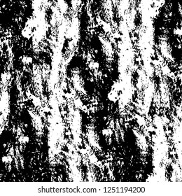 Grunge overlay layer. Abstract black and white vector background. Monochrome vintage surface with dirty pattern in cracks, spots, dots. Old painted wall in dark horror style design
