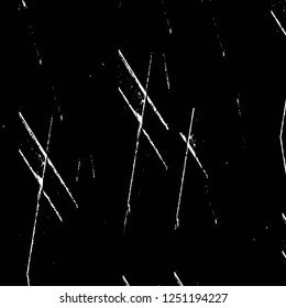 Grunge overlay layer. Abstract black and white vector background. Monochrome vintage surface with dirty pattern in cracks, spots, dots. Old painted wall in dark horror style design