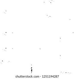 Grunge overlay layer. Abstract black and white vector background. Monochrome vintage surface with dirty pattern in cracks, spots, dots. Old painted wall in dark horror style design