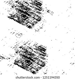 Grunge overlay layer. Abstract black and white vector background. Monochrome vintage surface with dirty pattern in cracks, spots, dots. Old painted wall in dark horror style design
