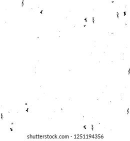 Grunge overlay layer. Abstract black and white vector background. Monochrome vintage surface with dirty pattern in cracks, spots, dots. Old painted wall in dark horror style design