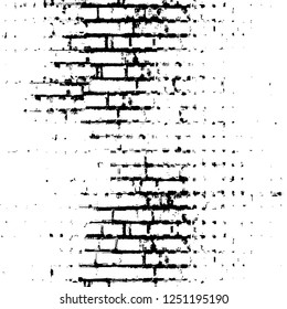 Grunge overlay layer. Abstract black and white vector background. Monochrome vintage surface with dirty pattern in cracks, spots, dots. Old painted wall in dark horror style design