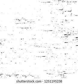 Grunge overlay layer. Abstract black and white vector background. Monochrome vintage surface with dirty pattern in cracks, spots, dots. Old painted wall in dark horror style design