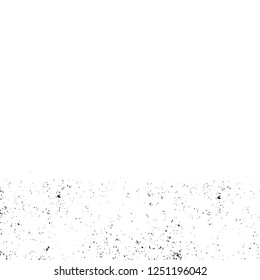 Grunge overlay layer. Abstract black and white vector background. Monochrome vintage surface with dirty pattern in cracks, spots, dots. Old painted wall in dark horror style design