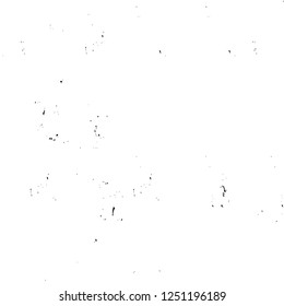 Grunge overlay layer. Abstract black and white vector background. Monochrome vintage surface with dirty pattern in cracks, spots, dots. Old painted wall in dark horror style design