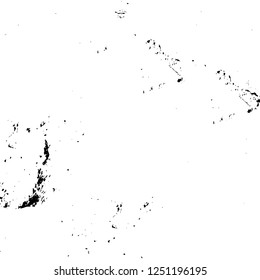 Grunge overlay layer. Abstract black and white vector background. Monochrome vintage surface with dirty pattern in cracks, spots, dots. Old painted wall in dark horror style design