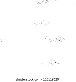 Grunge overlay layer. Abstract black and white vector background. Monochrome vintage surface with dirty pattern in cracks, spots, dots. Old painted wall in dark horror style design