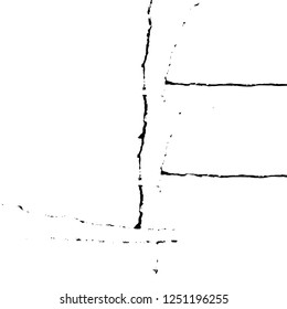 Grunge overlay layer. Abstract black and white vector background. Monochrome vintage surface with dirty pattern in cracks, spots, dots. Old painted wall in dark horror style design