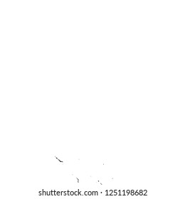 Grunge overlay layer. Abstract black and white vector background. Monochrome vintage surface with dirty pattern in cracks, spots, dots. Old painted wall in dark horror style design